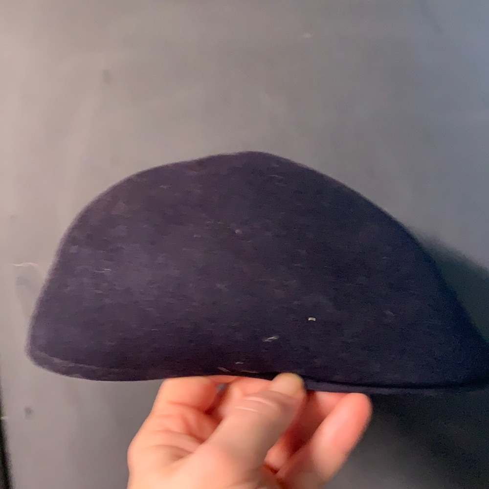 Navy Royal Ascot paperboy wool cap